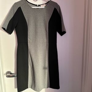 Loft classic sheath dress size 8. Black and gray. EXCELLENT condition.